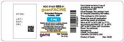 51407-953-01ol (Guanfacine ER Tablets USP 2mg)